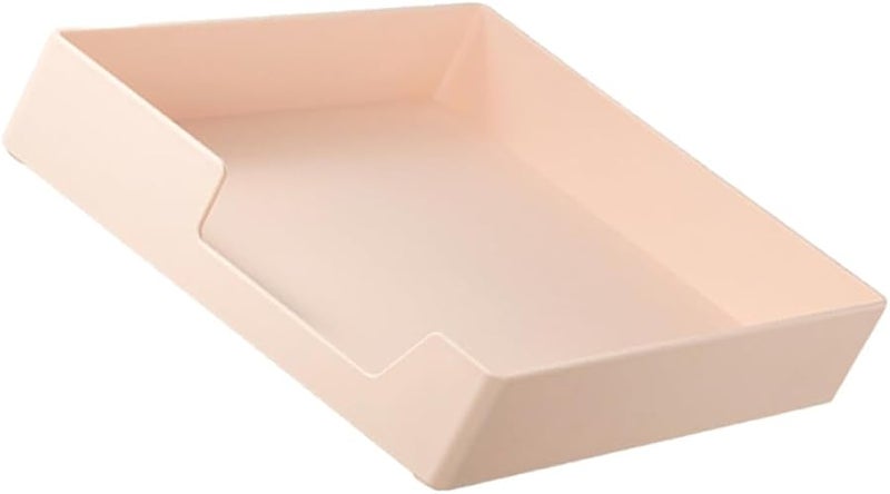 Pink A4 Document Storage Box File Holder Desktop Organizer Office Container - Image 1